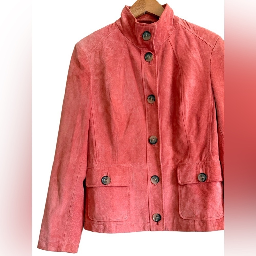 MARSHALL FIELDS Genuine Leather Suede Bikercore Cowgirl Casual Moto Jacket Sz 10 - Picture 3 of 11